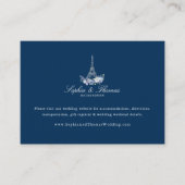 Waterverf Floral marinevrouw Eiffel Informatiekaartje (Voorkant)