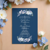 Waterverf Floral marinevrouw  Eiffel Kaart