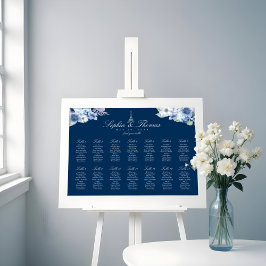 Waterverf Floral marinevrouw  Eiffel Poster