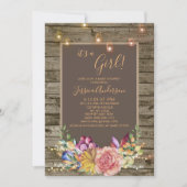 Waterverf Floral Mason Jar Light Baby shower Kaart (Voorkant)