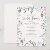 Waterverf Floral Meadow Clover Vrijgezellenfeest Kaart (Voorkant / Achterkant)