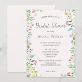 Waterverf Floral Meadow Vrijgezellenfeest Kaart (Voorkant / Achterkant)