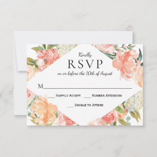 Waterverf Floral Medley RSVP Kaartje