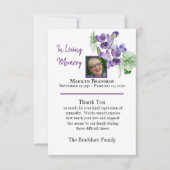 Waterverf Floral Memorial Bereavement Bedankkaart (Voorkant)