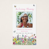 Waterverf Floral Memorial Funeral Prayer Kaart (Voorkant)