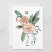 waterverf floral merry kerstkaart (Achterkant)