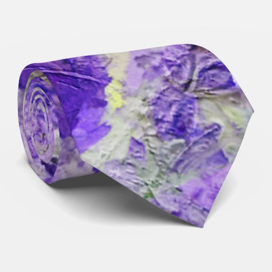 Waterverf Floral met gele painterly Stropdas (Opgerold)