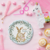 Waterverf Floral met Happy Pasen Papieren Bordje (Feest)