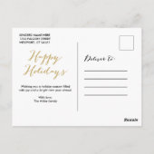 Waterverf Floral met Kerstmis Briefkaart (Achterkant)