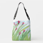 Waterverf Floral met Reds Crossbody Tas (Achterkant)