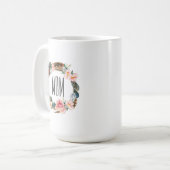 Waterverf Floral met veren | Moederdag Koffiemok (Voorkant links)