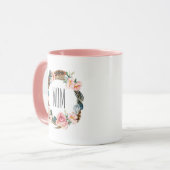 Waterverf Floral met veren | Moederdag Mok (Voorkant links)