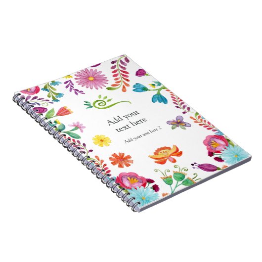Waterverf Floral Mexican Fiesta Notitieboek (Rechterzijde)