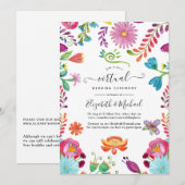 Waterverf Floral Mexican Fiesta Virtual Wedding Kaart (Voorkant / Achterkant)