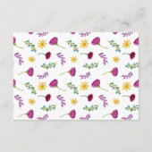 Waterverf Floral Mexican Fiesta Wedding Reception Informatiekaartje (Achterkant)