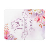 Waterverf Floral, mijn ziel vindt rust - PS 62:1 Magneet (Horizontaal)