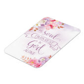 Waterverf Floral, mijn ziel vindt rust - PS 62:1 Magneet (Linkerzijde)