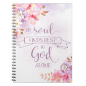 Waterverf Floral, mijn ziel vindt rust - PS 62:1 Notitieboek (Voorkant)