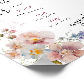 Waterverf Floral Mimosa Bar Teken Poster (Hoek)