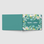 Waterverf Floral Mint Yellow Wedding Guest Book Gastenboek (Volledig)
