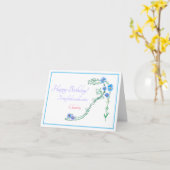 Waterverf Floral Mode Birthday zister Kaart (Gele Bloem)