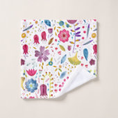 Waterverf Floral Modern Bad Handdoek (Wasdoekje)
