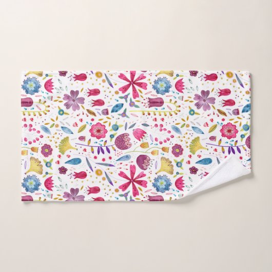 Waterverf Floral Modern Bad Handdoek (Handdoek)