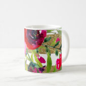 Waterverf Floral Modern Bold Helderkleurig Koffiemok (Voorkant rechts)
