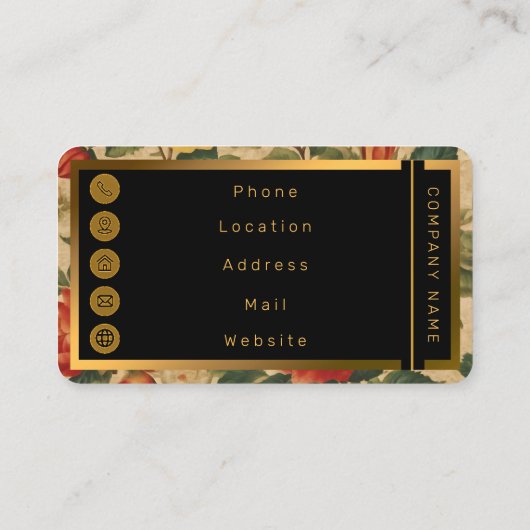 Waterverf  Floral Modern Collectie Visitekaartje (Achterkant)