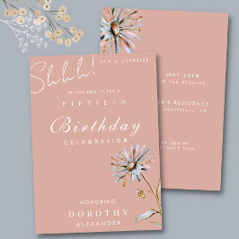 Waterverf Floral Modern Elegant Surprise Verjaarda Kaart
