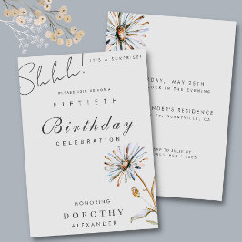 Waterverf Floral Modern Elegant Surprise Verjaarda Kaart