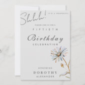 Waterverf Floral Modern Elegant Surprise Verjaarda Kaart (Voorkant)