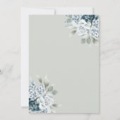 Waterverf Floral Modern Sage Green Wedding Kaart (Achterkant)