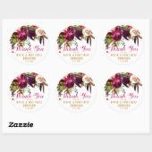 Waterverf Floral Modern Wedding Label (Vel)