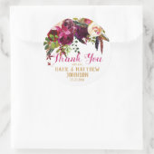 Waterverf Floral Modern Wedding Label (Tas)