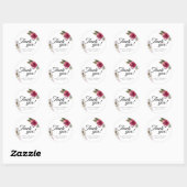 Waterverf Floral Modern Wedding Ronde Sticker (Vel)