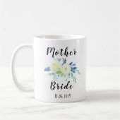 Waterverf Floral Moeder van de Bride Gepersonalise Koffiemok (Links)