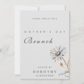 Waterverf Floral Moederdag Brunch Kaart (Voorkant)