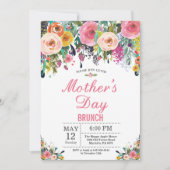 Waterverf Floral Moederdag Brunch Uitnodiging (Voorkant)
