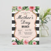 Waterverf Floral Moederdag Brunch Uitnodiging (Staand voorkant)