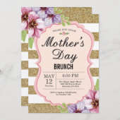 Waterverf Floral Moederdag Brunch Uitnodiging (Voorkant / Achterkant)