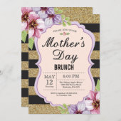 Waterverf Floral Moederdag Brunch Uitnodiging (Voorkant / Achterkant)