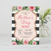 Waterverf Floral Moederdag Brunch Uitnodiging (Staand voorkant)