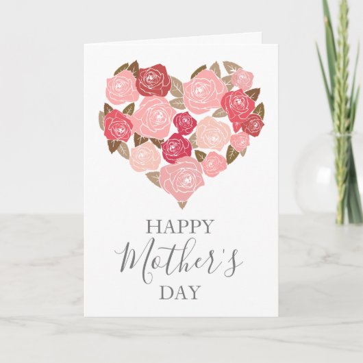 Waterverf Floral Moederdag Card Kaart (Voorkant)