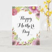 Waterverf Floral-Moederdag Kaart (Gele Bloem)