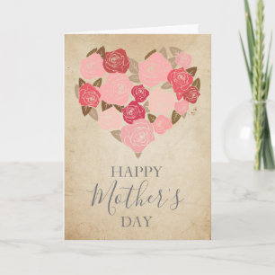 Waterverf Floral-Moederdag Kaart