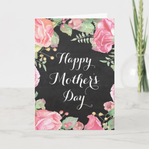 Waterverf Floral-Moederdag Kaart
