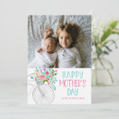 Waterverf Floral Moederdag Kaart (Staand voorkant)