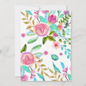 Waterverf Floral Moederdag Kaart (Achterkant)