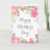Waterverf Floral-Moederdag
